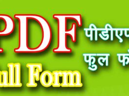 pdf full form hindi