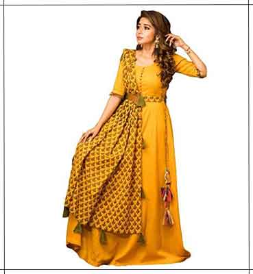 Multicolor Embroidered Designer Party Wear Embroidery Long Gown Full  Sleeves